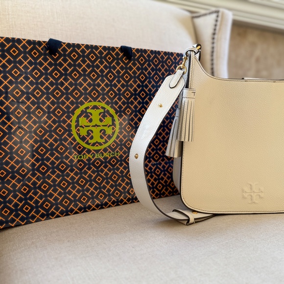 New Genuine Tory Burch Large Ivory/Off-White Leather Shoulder & Crossbody Bag - Picture 3 of 6